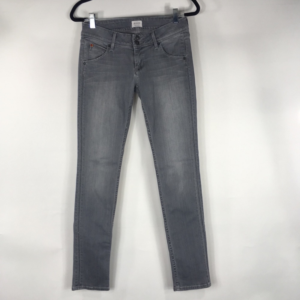 Hudson Grey Flap Pocket Skinny Jeans